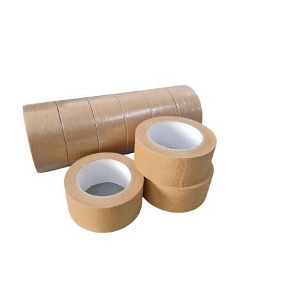 Ruda lipni juosta pagaminta iš popieriaus